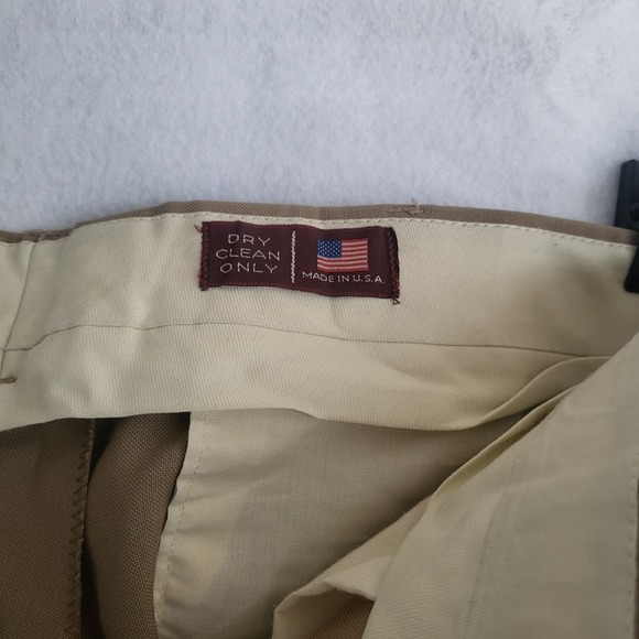 vintage john Alexander suit dress pants tan 36 made in usa - Picture 5 of 7